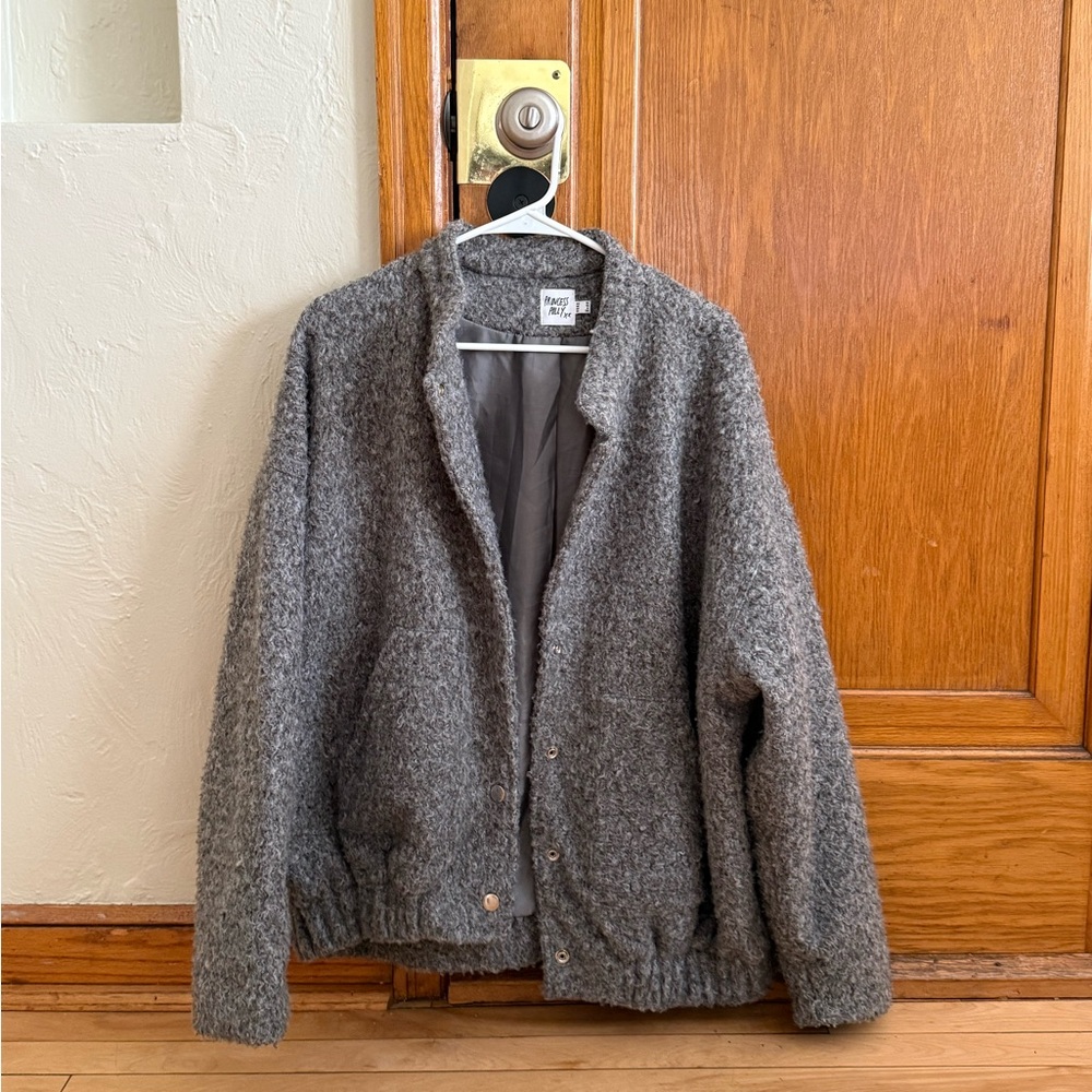 Princess Polly Textured Gray Jacket